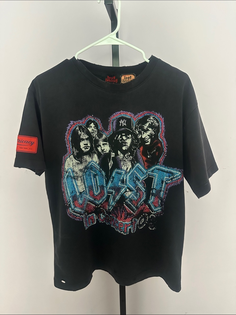 Lost Intricacy - Black Graphic Rock Band Tee